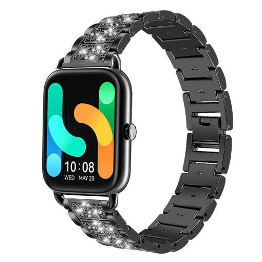 20mm Black Steel Watch Band for Xiaomi Haylou RS4 Plus LS11 xDfind - 1
