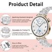 22mm Silver Steel Watch Band for Garmin Venu 3/vivoactive4 Diamond Jewelry - 6
