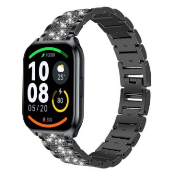 22mm Black Diamond Steel Band for Xiaomi Haylou S001/LS02 Pro/LS16 Watch - 1