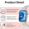 Huawei Band 10/9/8 14mm Diamond Jewelry Stainless Steel Watch Band Silver - 3