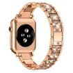Rose Gold Diamond Jewelry Stainless Steel Band for Apple Watch 42-49mm - 1