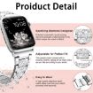 Rose Gold Diamond Jewelry Stainless Steel Band for Apple Watch 38/40/41/42mm - 4