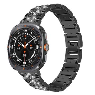 Samsung Galaxy Watch Ultra 47mm Diamond Stainless Steel Band Black - 1