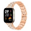 Redmi Watch 3 20mm Rose Gold Diamond Jewelry Stainless Steel Band - 1