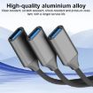 USB-A to USB-A 3 in 1 OTG Expander Splitter Dock (Braided Silver) - 3