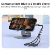 USB-C/Type-C to USB-A 3 in 1 OTG Expander Splitter Dock (Silver) - 5