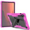 Samsung Galaxy Tab S10 FE+ Shockproof Silicone Hybrid Case Black Rose Red - 1
