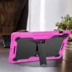 Samsung Galaxy Tab S10 FE+ Shockproof Silicone Hybrid Case Black Rose Red - 6