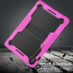 Samsung Galaxy Tab S10 FE+ Shockproof Silicone Hybrid Case Black Rose Red - 7