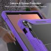 Samsung Galaxy Tab S10 FE+ Shockproof Silicone Hybrid Case Black Purple - 5