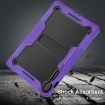 Samsung Galaxy Tab S10 FE+ Shockproof Silicone Hybrid Case Black Purple - 7