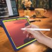 Samsung Galaxy Tab S10 FE+ Shockproof Silicone Case with Holder - Yellow/Green/Navy - 8