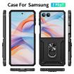 Samsung Galaxy Z Flip7 5G Shockproof TPU + PC Case with Holder - Black - 2