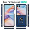 Samsung Galaxy Z Flip7 5G Shockproof Blue TPU + PC Case with Holder - 2