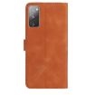 Samsung Galaxy S20 FE 5G Brown Rose Embossed Leather Phone Case - 3