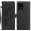 Samsung Galaxy S20 Ultra 5G Black Rose Embossed Leather Phone Case - 1