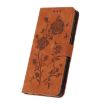 Samsung Galaxy S21 Ultra 5G Rose Flower Embossed Leather Case Brown - 5