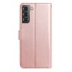 Samsung Galaxy S22 5G Rose Flower Embossed Leather Case Rose Gold - 3