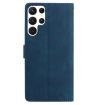 Samsung Galaxy S22 Ultra 5G Dark Blue Rose Embossed Leather Case - 3