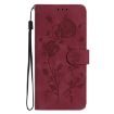 Samsung Galaxy S23+ 5G Red Rose Embossed Leather Phone Case - 2