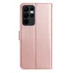 Samsung Galaxy S23 Ultra 5G Rose Gold Flower Embossed Leather Case - 3