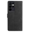 Samsung Galaxy S23 Ultra 5G Black Rose Embossed Leather Phone Case - 3