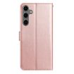 Samsung Galaxy S24 FE 5G Rose Flower Leather Case Rose Gold - 3