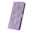 Samsung Galaxy S24 FE 5G Leather Case, Rose Flower Pattern, Light Purple - 5