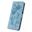 Samsung Galaxy S25 5G Sky Blue Rose Embossed Leather Phone Case - 5
