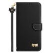 OPPO Reno12 5G Global Leather Phone Case with Hand Strap - Black - 2