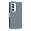 OPPO Reno12 5G Global Leather Phone Case with Hand Strap - Light Blue - 3