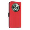 OPPO Reno12 F Global Red Leather Phone Case with Hand Strap - 3
