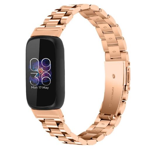 12mm Rose Gold Metal Watch Band - Three Beads Quick Release - 1