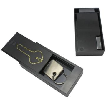 Magnetic Anti-lost Key Storage Box - Portable Car Key Organizer (Black) - 1