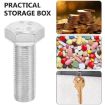 Hexagonal Black Portable Screw Medicine Storage Tank Pill Box - 5