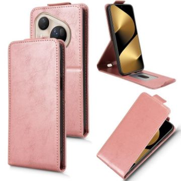 Huawei Pura 80 Pro 5G Rose Gold Magnetic Flip Leather Case with Buckle - 1