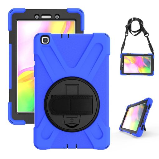 Samsung Tab A 8.0 (2019) T290/T295 Shockproof Case with Holder - Blue - 1