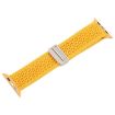 Magnetic Buckle Knitted Nylon Watch Band for Apple Watch 46/49/45/44mm Yellow-Orange - 4