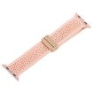 Apple Watch Band 46/49/45/44mm Magnetic Buckle Knitted Nylon Pink - 4