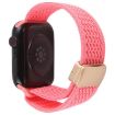 Apple Watch Band 42/41/40/38mm Magnetic Buckle Nylon Pink Strap - 2