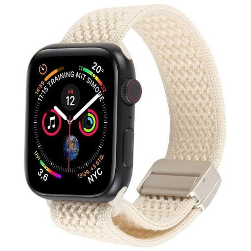 Apple Watch Band 42/41/40/38mm Magnetic Buckle Knitted Nylon Starlight - 1