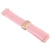 Bright Pink 18mm Magnetic Buckle Knitted Nylon Watch Band - Breathable - 3