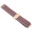 Magnetic Buckle Knitted Nylon Watch Band 18mm - Dark Purple - 3