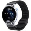 Magnetic Buckle Knitted Nylon Watch Band 20mm - Black, Breathable Strap - 1