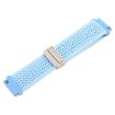 22mm Light Blue Magnetic Buckle Knitted Nylon Watch Band - 4
