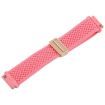 Magnetic Buckle Knitted Nylon Watch Band 22mm - Pink, Breathable Strap - 4