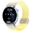 22mm Light Yellow Magnetic Buckle Knitted Nylon Watch Band - 1