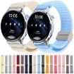 22mm Light Yellow Magnetic Buckle Knitted Nylon Watch Band - 5