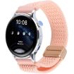 22mm Dark Pink Sand Magnetic Buckle Knitted Nylon Watch Band - 1