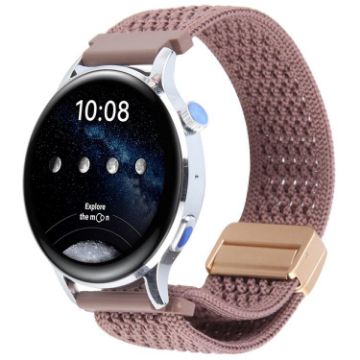 Magnetic Buckle Knitted Nylon Watch Band 22mm - Dark Purple - 1